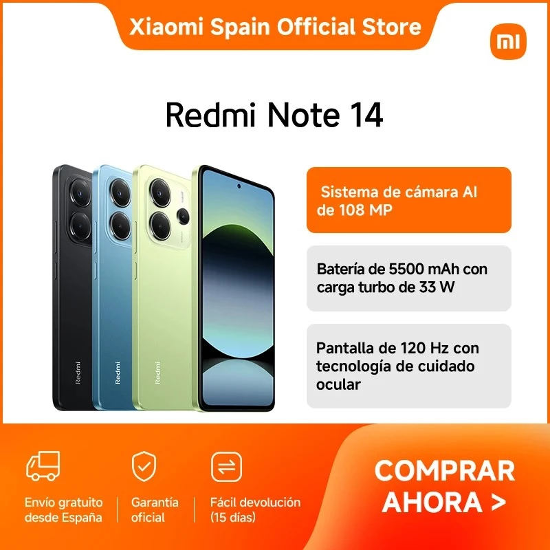 Xiaomi Redmi Note 14 viedtālrunis — 6.67 collu FHD+ 120 Hz, Helio G99 Ultra, 6 GB RAM, 128 GB, 5500 mAh, Zils