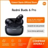 Austiņas Xiaomi Buds 6 Pro bezvadu iekšausmu, Bluetooth 5.3, ANC, 36h kopējais darbības laiks, uzlādes futrālis 480 mAh, Glacier White