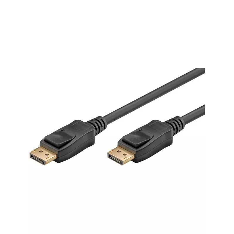 Kabelis DisplayPort savienotājs > DisplayPort savienotājs, 8K / 144Hz (melns, 2 metri, 54 Gbit/s, DisplayPort 2.0 / 2.1)
