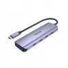 UNITEK uHUB Q4 USB-C centrmezgls 4 porti 5000 Mbit/s Pelēks