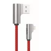 USB–Lightning kabelis Aukey CB-AL01 sarkans — neilona pīts, Lightning savienotājs Apple ierīcēm