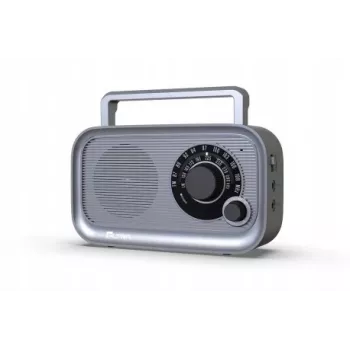 Portatīvais radio Eltra HANIA pelēks FM/AM, kompakts dizains, bateriju darbība