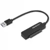 Qoltec 52268 adapteris no SATA uz USB 3.0 2,5" SSD/HDD diskam, 5 Gb/s, līdz 2 TB, melnā krāsā