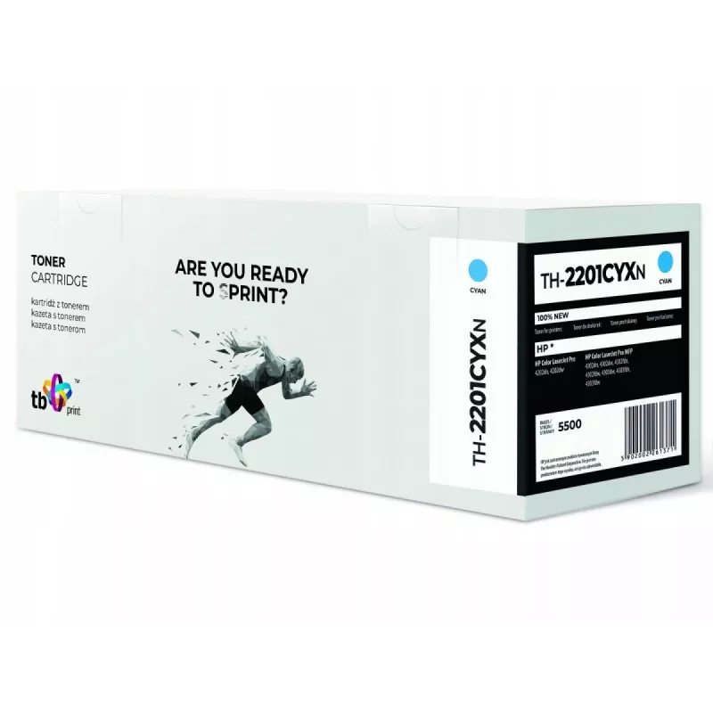 Toners HP Color LaserJet Pro 4202 W2201X TH-2200CYXN 100% jauns ciāns