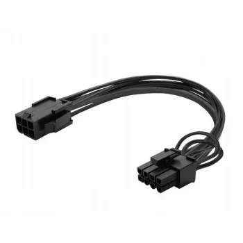 Savio AK-49 6 kontaktu uz 8 kontaktu PCI-Express barošanas kabelis 0.18 m Melns