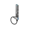 Goobay USB Hubs 74456 4-portu USB-A centrmezgls 5 Gbit/s gaiši pelēks
