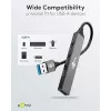 Goobay USB Hubs 74456 4-portu USB-A centrmezgls 5 Gbit/s gaiši pelēks