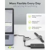 Goobay USB Hubs 74456 4-portu USB-A centrmezgls 5 Gbit/s gaiši pelēks