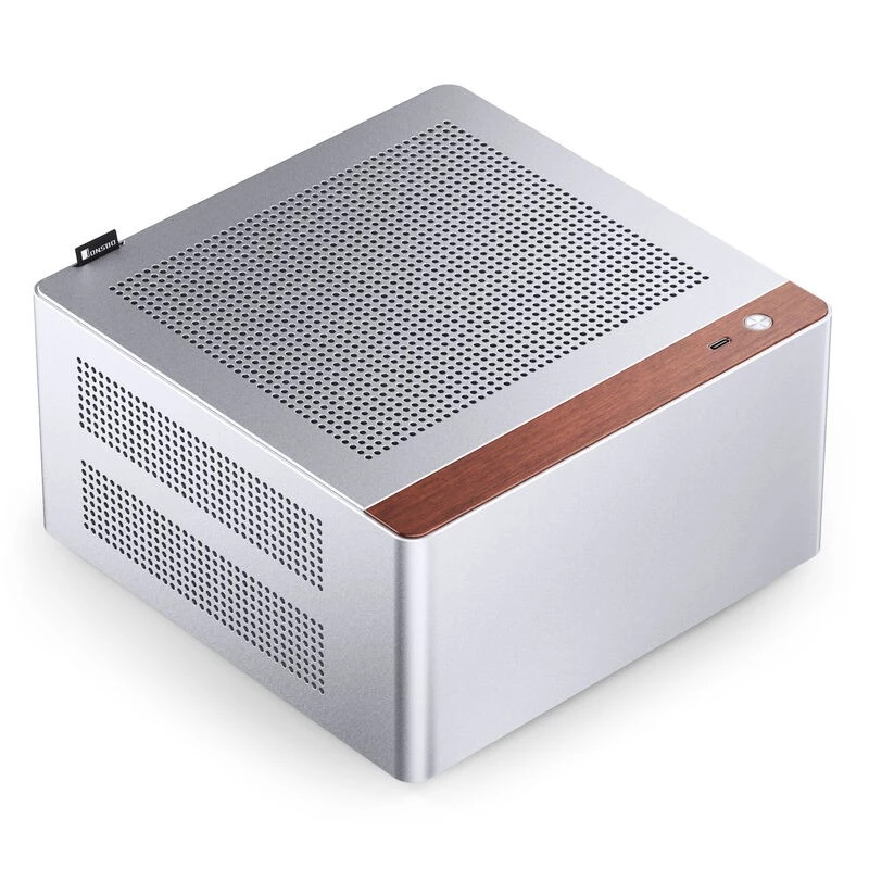 Datora korpuss Jonsbo NV10 Mini ITX - Sudrabs