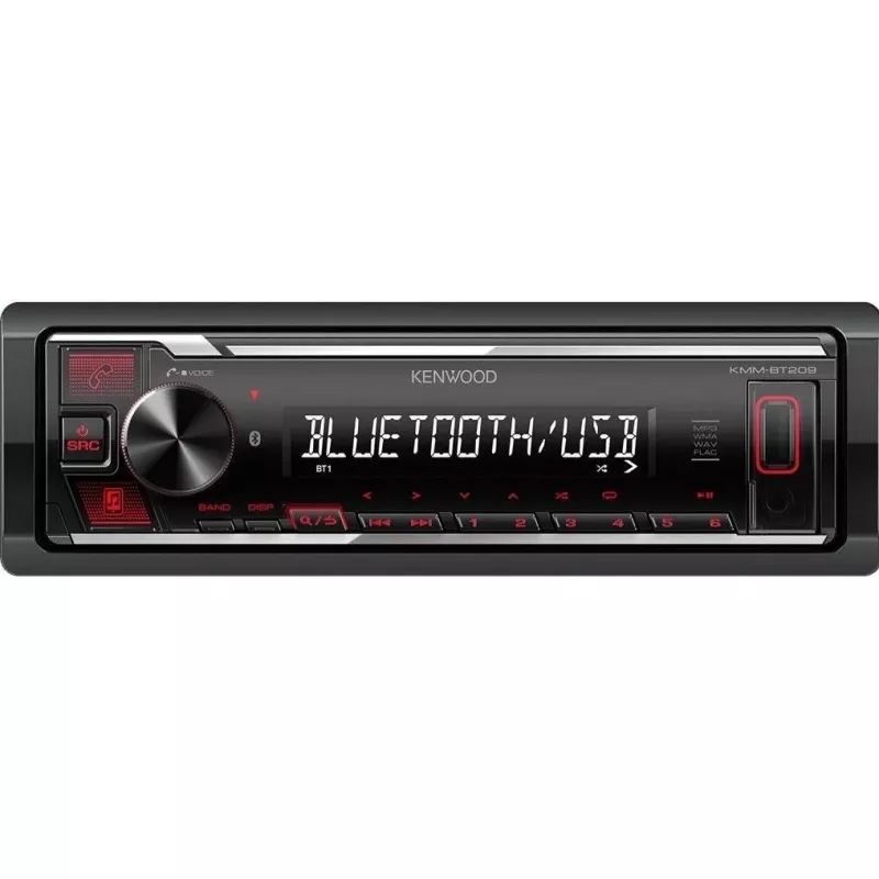Auto mediju uztvērējs Kenwood KMM-BT209 Bluetooth 200 W Melns