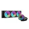 All-in-one šķidruma dzesētājs DeepCool LE360 V2, 3x 120 mm ventilatori, Hydro Dynamic Bearing, melns, atbalsta LGA1150/1151/1155/1200/1700/AM4/AM5