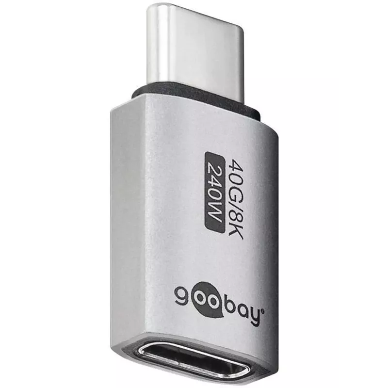 Goobay USB-C savienotājs taisns USB4 spraudnis>ligzda (74447)