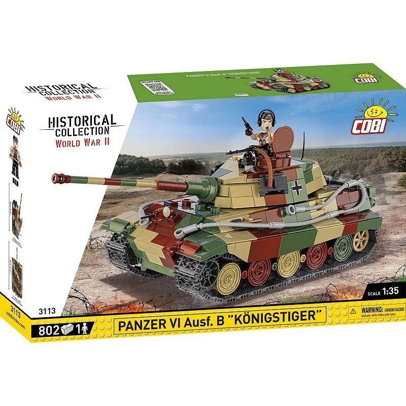 Būvējamais komplekts COBI Panzer VI Ausf. B Königstiger 802 detaļas