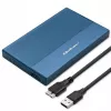 Ārējais 2,5 collu SSD/HDD korpuss QOLTEC 52276 USB 3.0 SATA līdz 2TB