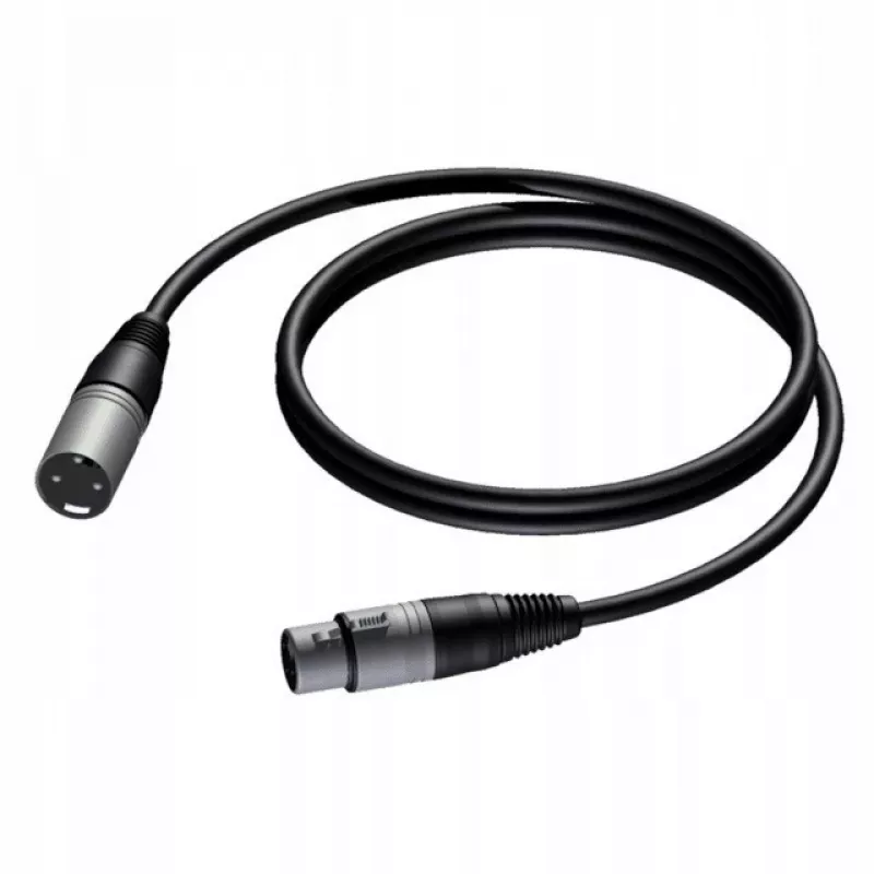Procab XLR vīriešu uz XLR sieviešu kabelis 1,5 m — balansēts mikrofona/audio kabelis