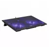 Dzesēšanas paliktnis MS D10 5 ar melnu LED apgaismojumu, divi USB porti