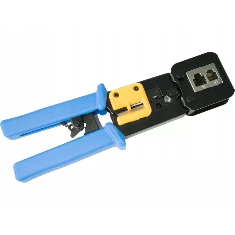 Alantec NI040 krimpēšanas knaibles RJ-45 savienotājiem, tērauda konstrukcija, plastmasas rokturi, melni/zili