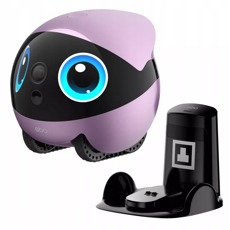 EnaBot Ebo Air 2 Plus mājas mobilais novērošanas robots ar AI kameru, violets