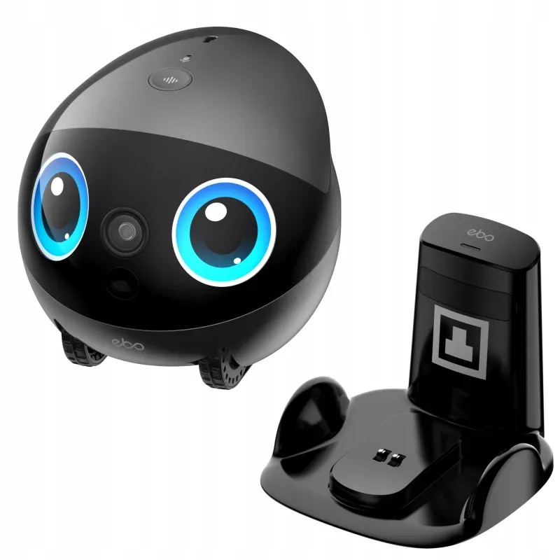 EnaBot Ebo Air 2 Plus mājas mobilais novērošanas robots ar AI kameru, Pelēks