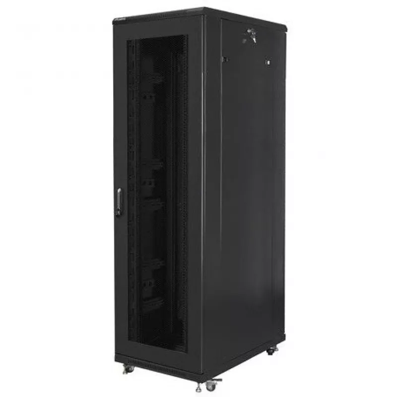 Lanberg FF01-8042-12B brīvi stāvošs 19 inch skapis 42U/800x1000 mm (plakanā iepakojumā) melns
