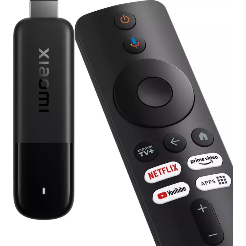 Multivides straumēšanas ierīce Xiaomi Smart TV Stick 4K (2. paaudze) — 4K@60fps, 6 nm četrkodolu Cortex‑A35, 8 GB, Bluetooth 5.2, Wi‑Fi, HDMI