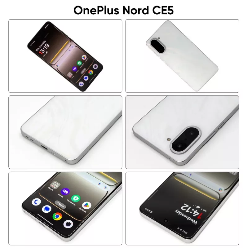 OnePlus Nord CE 5 5G viedtālrunis MediaTek Dimensity 8350 Apex 6,77 collu AMOLED displejs 5200 mAh 80 W SUPERVOOC 50 MP Sony kamera OIS