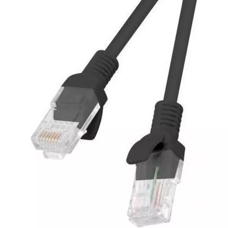 Patchcord LANBERG PCU5-20CC-0150-BK RJ45 Cat.5e 1.5M Melns 10-pack