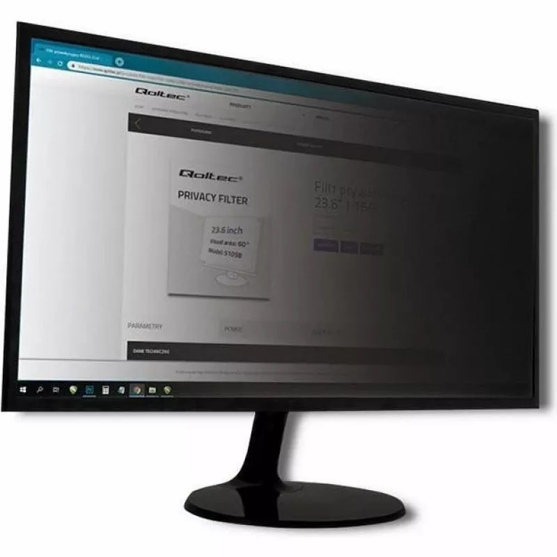 Qoltec 51064 VDAR privātuma plēve monitoram, 27 collas (68,6 cm), 16:9