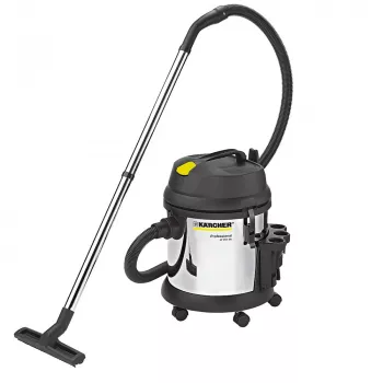 Slapjās un sausās tīrīšanas putekļsūcējs Karcher NT 27/1 Me Adv — 27 L metāla tvertne, 1380 W, 20 kPa vakuums