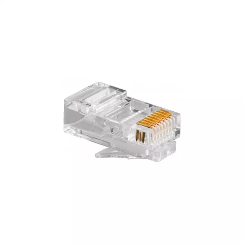RJ45 spraudnis GEMBIRD PLUG3UP6/100, Cat5, taisns vīriešu, caurspīdīgs, zelta kontakti, iepakojums 100
