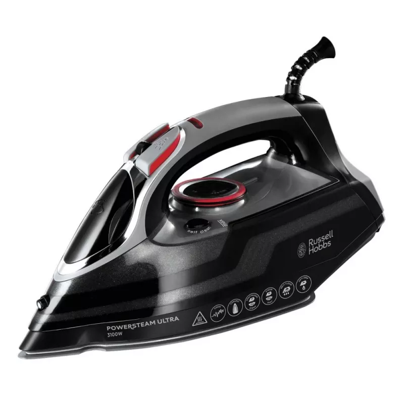 Russell Hobbs 20630-56 gludeklis Sausā un tvaika gludināšana Keramikas zole 3100 W Melns, Pelēks