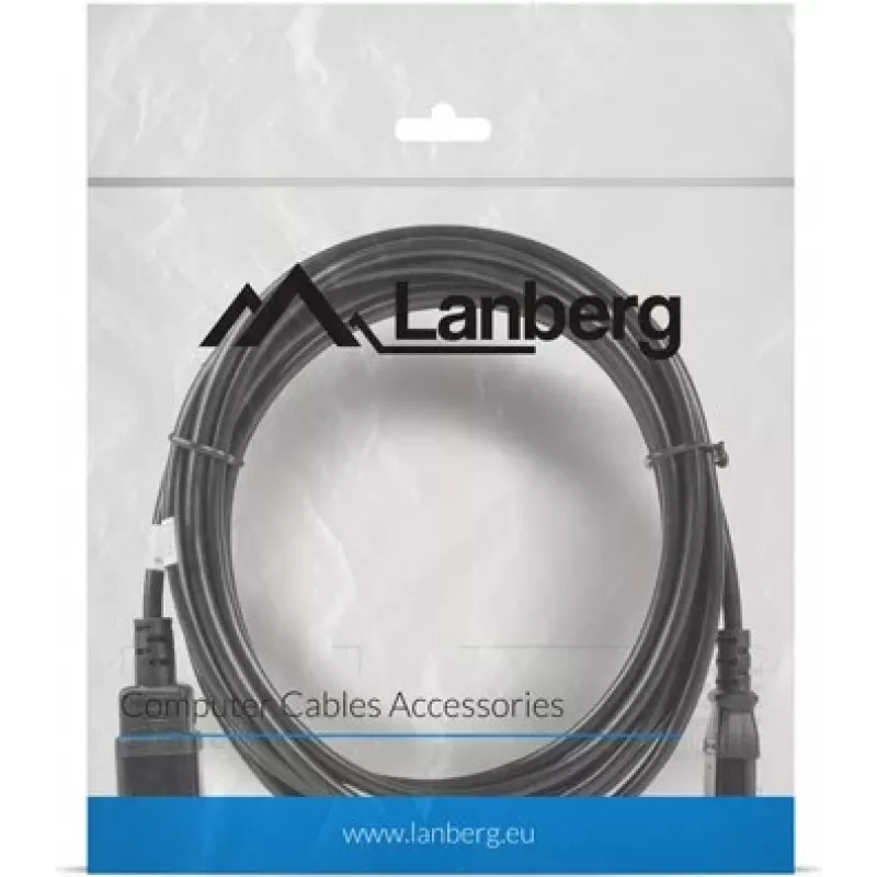 Lanberg C13-C14 VDE pagarinātājs 5m melns (ca-c13e-11cc-0050-bk)