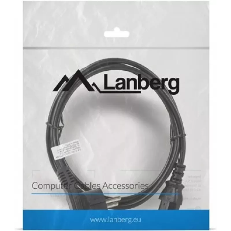 Lanberg CA-C13C-10CC-0018-BK Strāvas kabelis Melns 1,8 m C13 savienotājs CEE7/7