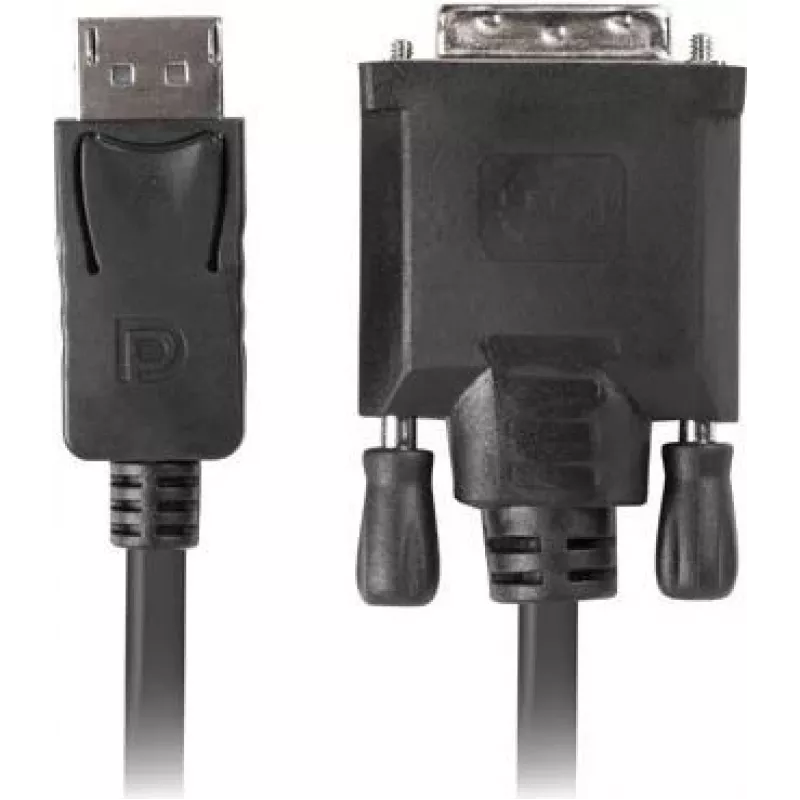 Video kabeļa adapteris LANBERG DisplayPort uz DVI-D CA-DPDV-10CU-0018-BK, 1.8 m, melns