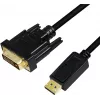 Video kabeļa adapteris LogiLink CV0131 2m DisplayPort DVI Melns