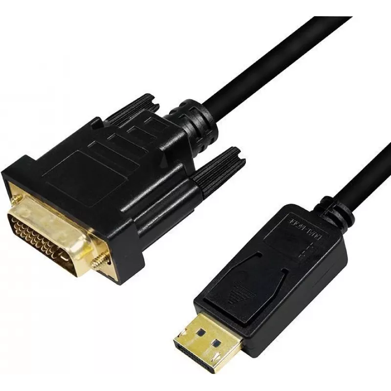 Video kabeļa adapteris LogiLink CV0131 2m DisplayPort DVI Melns
