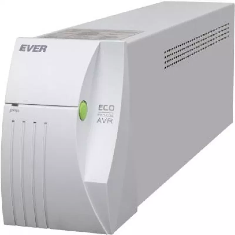 EVER ECO Pro 1000 AVR CDS - UPS - 230 V - 650 W - 1000 VA 5 Ah - USB - 2 kontaktligzdas - Balts