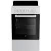 Beko FSS57000GW brīvi stāvoša plīts ar keramikas plīts virsmu, melna, balta