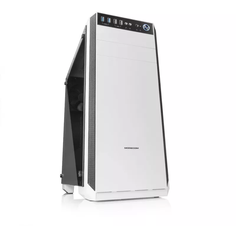 Datora korpuss MODECOM Oberon Pro Midi Tower, rūdīts stikls, microATX/ATX, 7 sloti, 395 mm GPU, 2x3.5 collu + 3x2.5 collu vietas, USB 3.2 Gen1