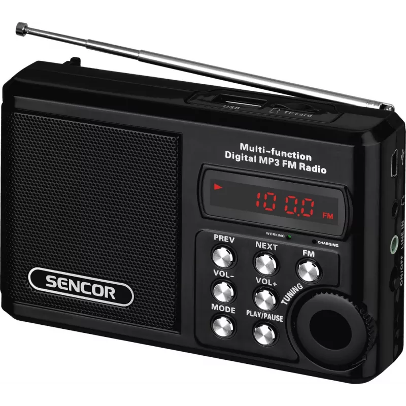 Pārnēsājamais radio SENCOR SRD 215 B MP3, USB, SD