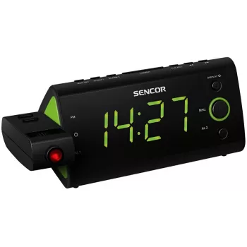 SENCOR SRC 330GN Radiopulkstenis ar laika projektoru