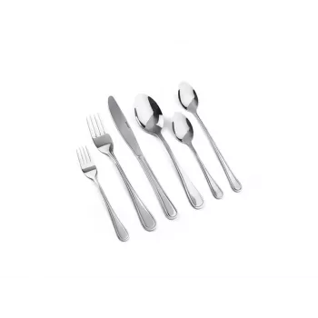 Galda piederumu komplekts LAMART LT5006 — 48 gab. nerūsējošā tērauda galda piederumi, karotes, naži, dakšiņas, tējas karotes, deserta dakšiņas, garās karotes
