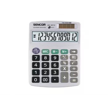 Kalkulators SENCOR SEC 367/12, galda, 12 ciparu LCD