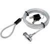 LogiLink NBS009 portatīvā datora drošības tauva ar atslēgu, 1,8 m, T veida gals, 1,5 cm, 2 atslēgas, plāna, sudrabkrāsas