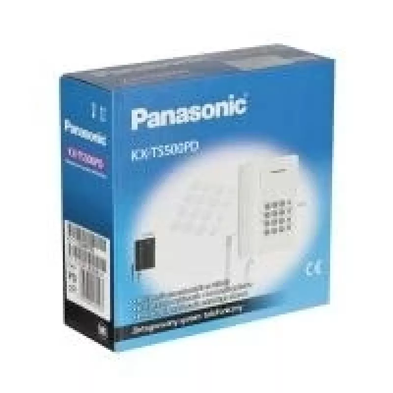 Vadu telefons Panasonic KX-TS500 Melns ar Zvanītāja ID un Skaļruni