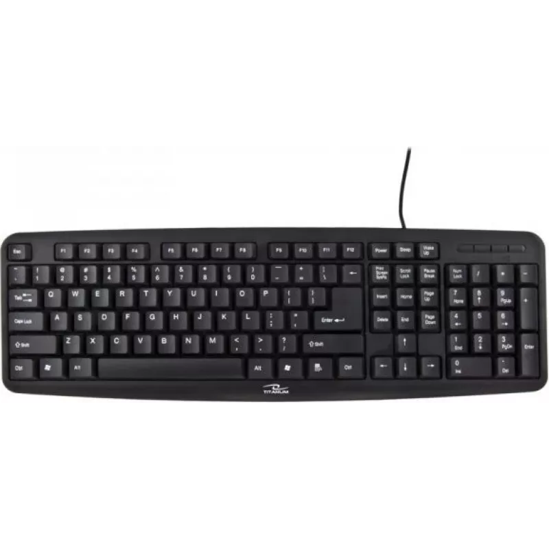 Titanum TK102 PS/2 tastatūra melna US Qwerty