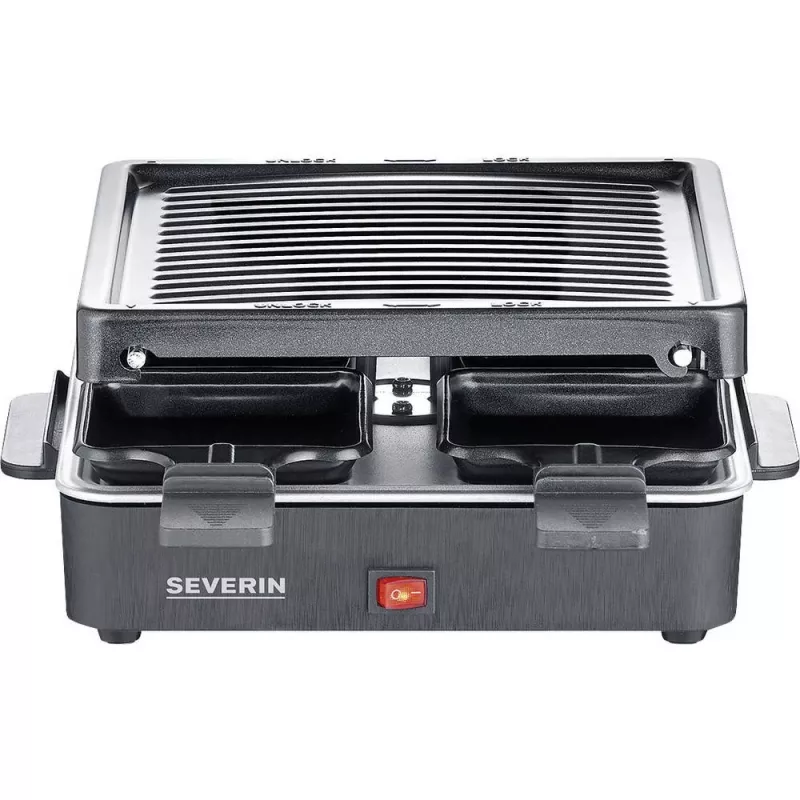 Severin Mini Raclette Grils ar 4 Nelipīgām Pannām 600 W