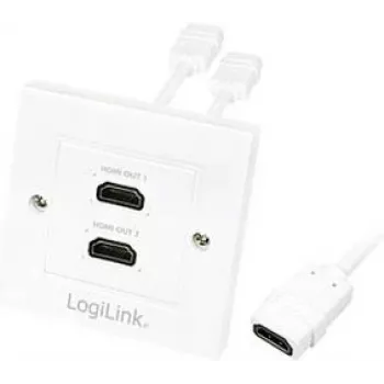 HDMI kabelis LogiLink AH0015, A tipa, sievišķais uz sievišķo, balts