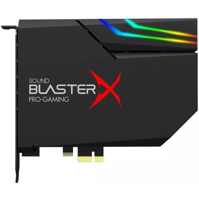 Creative Sound BlasterX AE-5 Plus Melna PCI-e RGB Spēļu Skaņas Karte