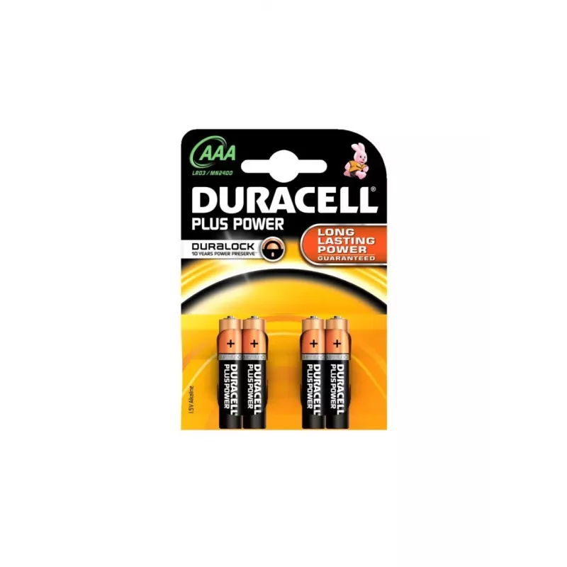 Duracell Basic AAA/LR03 sārma baterijas, 4 gab. iepakojumā